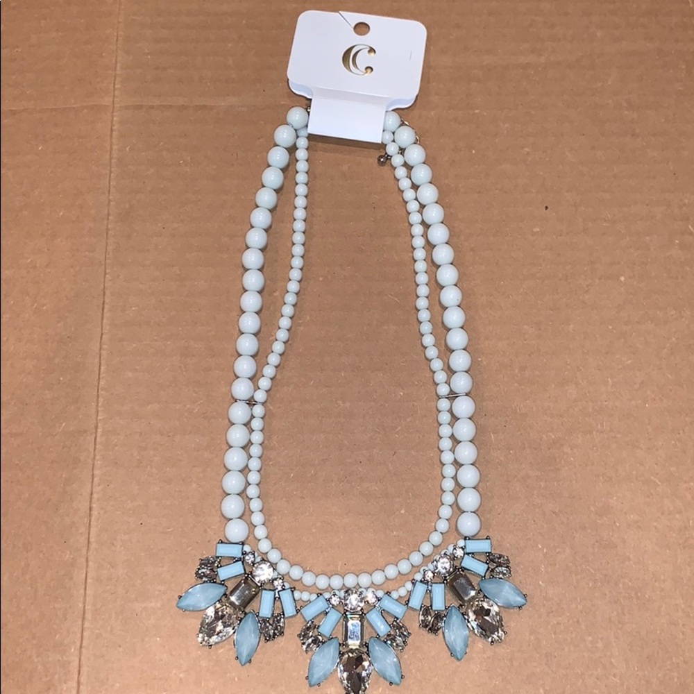 Seafoam Green Double Chain Necklace